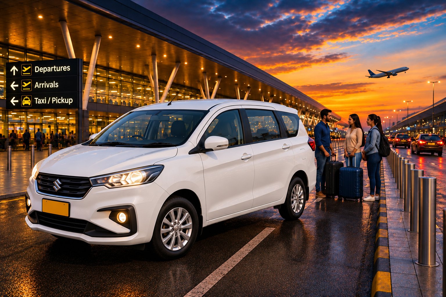CabLinker fleet — sedan, SUV and tempo traveller